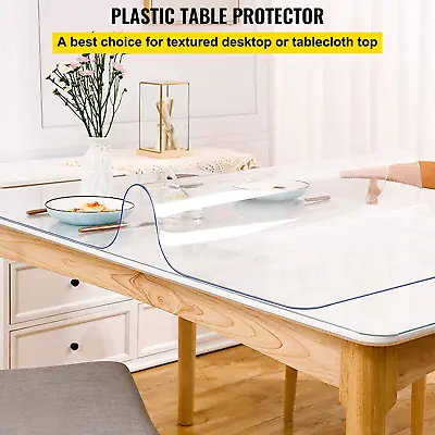 Transparent Table Covers Heavy Duty Waterproof Table Cloth Thick Vinyl Tableclot • $38.88