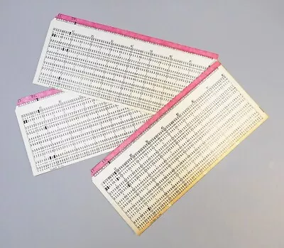 Lot Of 25 Vintage IBM Style Punch Cards Globe S-650 Cream W/ RED Band 80 Column • $4.95