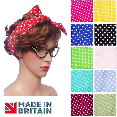 £3.99 • Buy POLKA DOT Spotty Headscarf Headband Hair Band Retro 60s / 50s ROCKABILLY UK