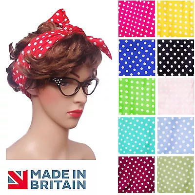 £3.99 • Buy POLKA DOT Spotty Headscarf Headband Hair Band Retro 60s / 50s ROCKABILLY UK