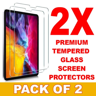 $9.25 • Buy Tempered Glass Screen Protector For Apple IPad 10th 9th 8th 7th 6th Gen Air 5 4
