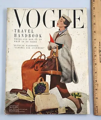 Vintage Vogue Magazine May 15 1950 Travel Handbook Clothes For Everywhere • $39.99