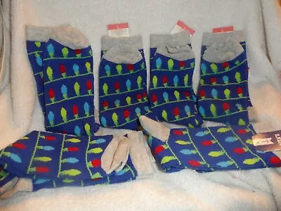 Lot Of 6 Pairs Men's Christmas Socks Size 10-13 Stocking Stuffers • $13.50