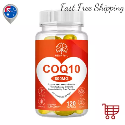 600mg CoQ 10 Coenzyme Capsules Q10 Vegan Softgel Heart Health Energy Support • $18.91