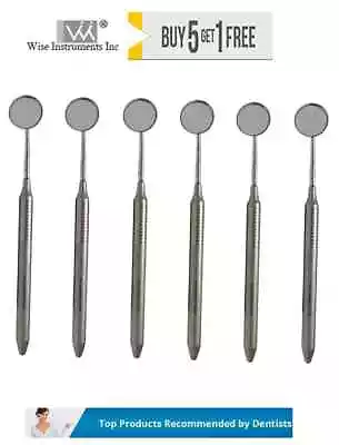 Dental Mouth Mirror Front Surface # 5 (Pack Of 6) With Handle By Wise Instrument • $47.94