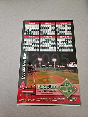 MS20 Boston Red Sox 2005 MLB Baseball Magnet Schedule - Sullivan Tire (Spanish) • $2