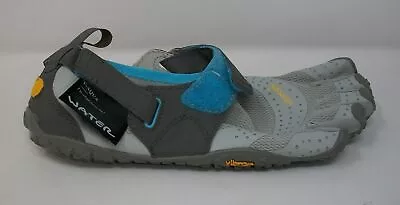 Vibram Womens Five Fingers V-Aqua Shoes Grey/Blue 36 EU/6.5-7 US (GENTLY USED) • $70