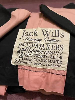 Jack Wills Pink Navy Stripe Double Duvet Cover Set Original Clean RARE • £40