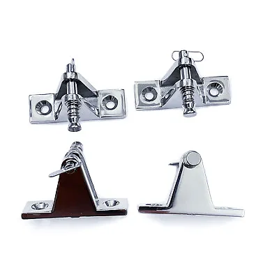 Marine Boat Bimini Top Deck Hinge Mount Fitting Stainless Steel Hardware 2 Pcs • $16.19