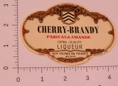 Vintage Cherry Brandy Parivat Lamande Liquor Label • $4.49