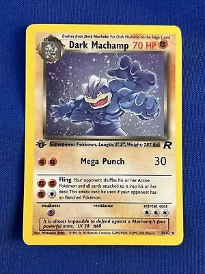 Pokemon TCG Card 1st Edition Holo-foil Dark Machamp 10/82 NM • $0.99