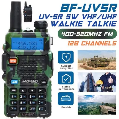 $89.99 • Buy 5W UV-5R Walkie Talkie VHF UHF Dual Band Handheld Ham Radio  Long Range