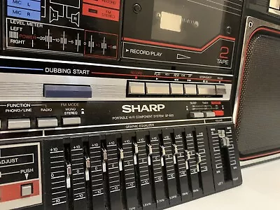 Sharp GF 800 Black Rare Boombox Vintage Tape Recorder  • $465