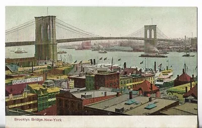 VTG Postcard - Brooklyn Bridge New York NY • $4.99