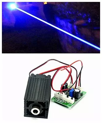 £112.38 • Buy 12V Industry/Lab Laser 450nm 1000mW 1W Blue Diode Laser Dot Module W/TTL & Plug