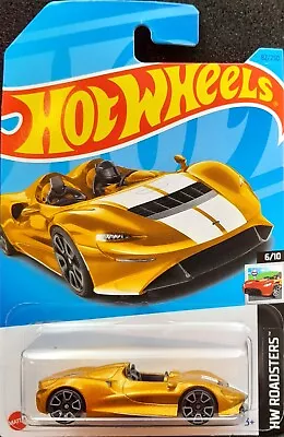 Hot Wheels 2023 McLaren Elva Gold #82 HW Roadsters 6/10 New Long Card • $6.95