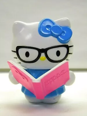 Hello Kitty Action Figure With Glasses Reading A Book 2013 Plastic McDonalds Toy • $3