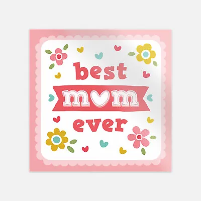 Best Mom Ever Heart Flower Love Mother's Day Vinyl Sticker Decal • $2.75