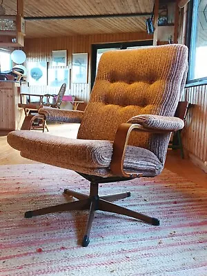 Chair Vintage 60er Retro Easy Chair Danish Swivel Chair Denmark 70s 31b • $502.15