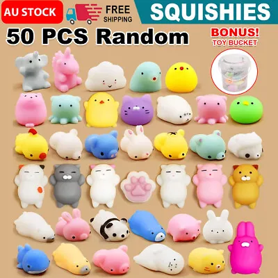 $21.45 • Buy 50x Cute Animal Squishies Kawaii Mochi Squeeze Toys Stretch Stress Squishy Kids