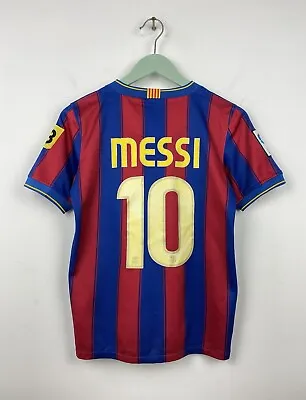 Barcelona 2009 2010 Messi #10 Home Football Shirt Soccer Jersey Nike Boys M • $59.99