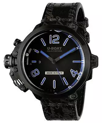 Limited Ed. U-Boat Capsule Automatic Black PVD Black Leather Mens Watch 8806 • $2650