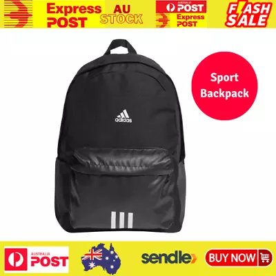 Adidas 27.5L Classic Badge Of Sport 3-Stripes Backpack School/Work/Gym FREE SHIP • $35.98