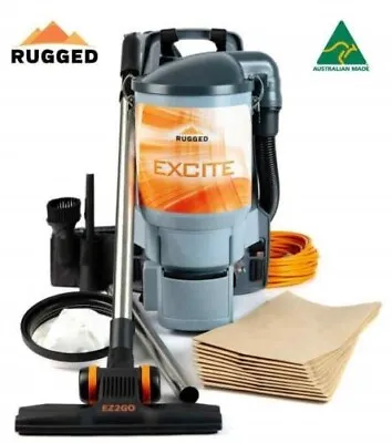Rugged Excite By-Pass Motor Commercial Backpack Vacuum Cleaner Australian Made • $363