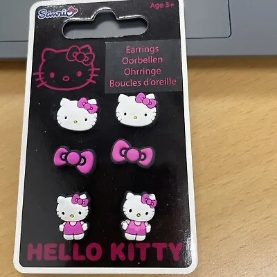 $3.27 • Buy Hello Kitty Set Of 3 Earrings/Studs Pack