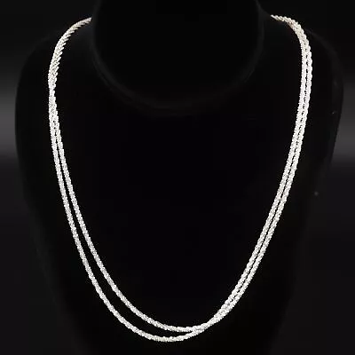 Sterling Silver - ITALY MILOR Multi-Strand Fancy Chain 54  Necklace - 21g • $4.25