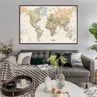 Vintage World Map Background Backdrop Art Print Poster Wall Hanging Decoration • $12.27