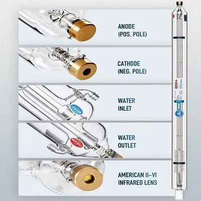 OMTECH 80W CO2 Laser Tube For Engraver & Cutter Machine 1250mm 80mm Dia L (NEW) • $192.80