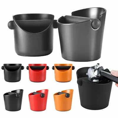 $16.66 • Buy Coffee Waste Container Espresso Grinds Knock Box Tamper Tube Bin Black Bucket A