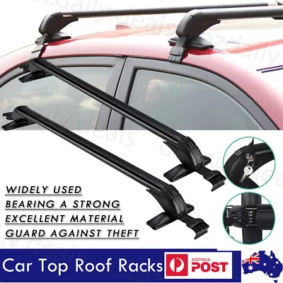 100cm Universal Car Top Roof Rack Pair Cross Bars Aluminum Alloy Aero Lockable • $61.99