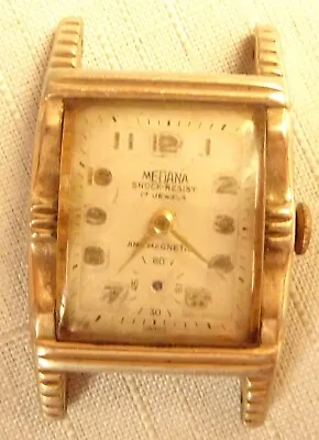 Men's Medana Wristwatch 17J Antique Parts Repair RGP Bezel • $39.99