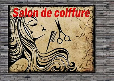 Salon De Coiffure Plaque Hair Dressers Wall Sign Plaque Hair Salon Coiffeur • £8.75