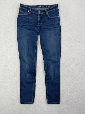 7 For All Mankind Jeans Women's The Slim Cigarette Skinny Denim Blue Size 25 • $15.59