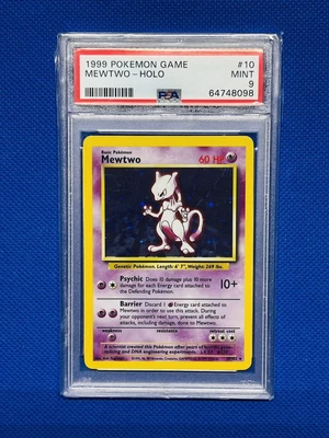 $349.95 • Buy Pokémon Mewtwo 10/102 Holo 1999 Pokemon Base Set PSA 9 Mint Condition