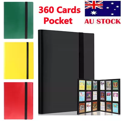 360 Cards Pocket Trading Card Binder 9 Pocket Trading Card Album Folder Case AU • $21.99