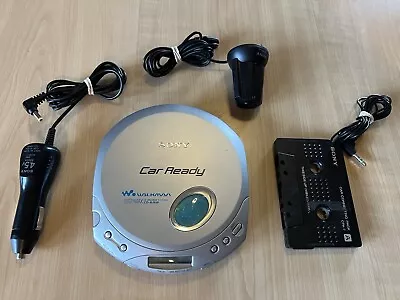 Sony Walkman D-E356CK Portable CD Player Car Ready Bundle Tested Working ☆Read☆ • $34.99