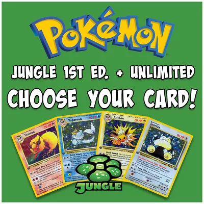 $31 • Buy 1999 Pokémon JUNGLE: Choose Your Card! 1st Edition & Unlimited WOTC TCG NM/LP
