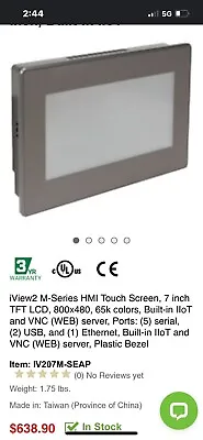 I View Touchscreen Multi Collar 7 Inch Monitor Hm1 Iiot • $30