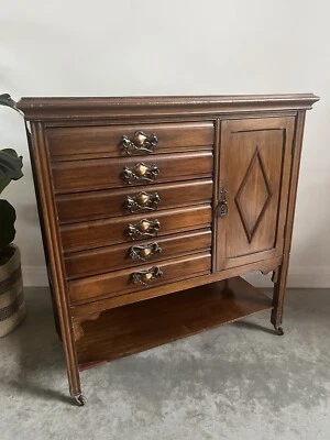 £148 • Buy Edwardian Arts & Crafts Mahogany Music Cabinet