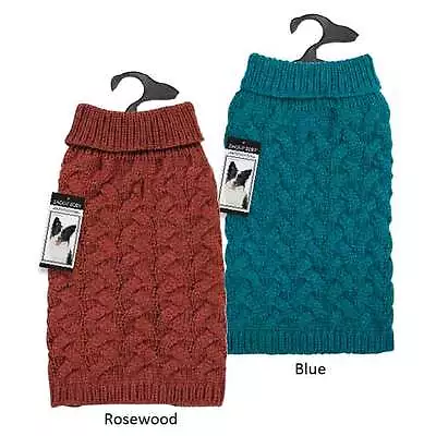 Chunky Cable Knit Dog Turtleneck Sweater Pet  Zack & Zoey Elements Apparel  • $33.99