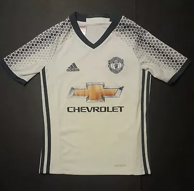 Manchester Utd Man Utd. 2016/17 Third Adidas Shirt Kids Girls Boys Age 9-10 A9 • £19.99