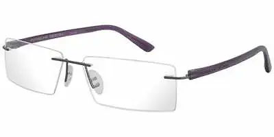 $119.95 • Buy Porsche Design Eyeglasses Frame 8205 H Gunmetal Purple Rimless 58mm New Authenti