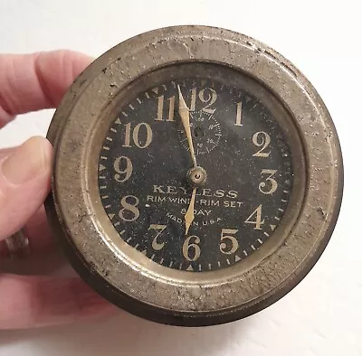 Vintage Keyless REM Windset 8-day Meeting USA Automobile CAR Clock Pat 1915 • $19.99