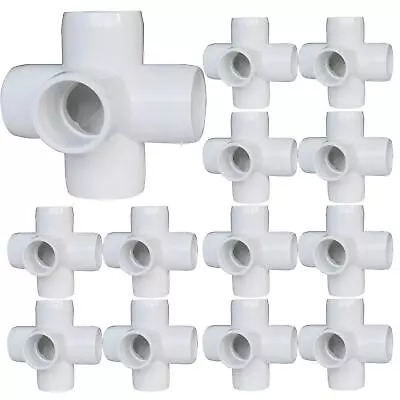 12Pack 5-Way Elbow PVC Fittings 1/2Inch Furniture 5 Way White  • $26.05