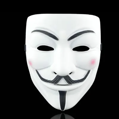 Halloween Face Mask Anonymous Hacker V-Vendetta Game Master Fancy Cosplay Props • £4.67