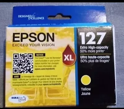 Epson 127XL C/M/Y  Ink Yellow T127520-CP EXP 06/2026 • $14